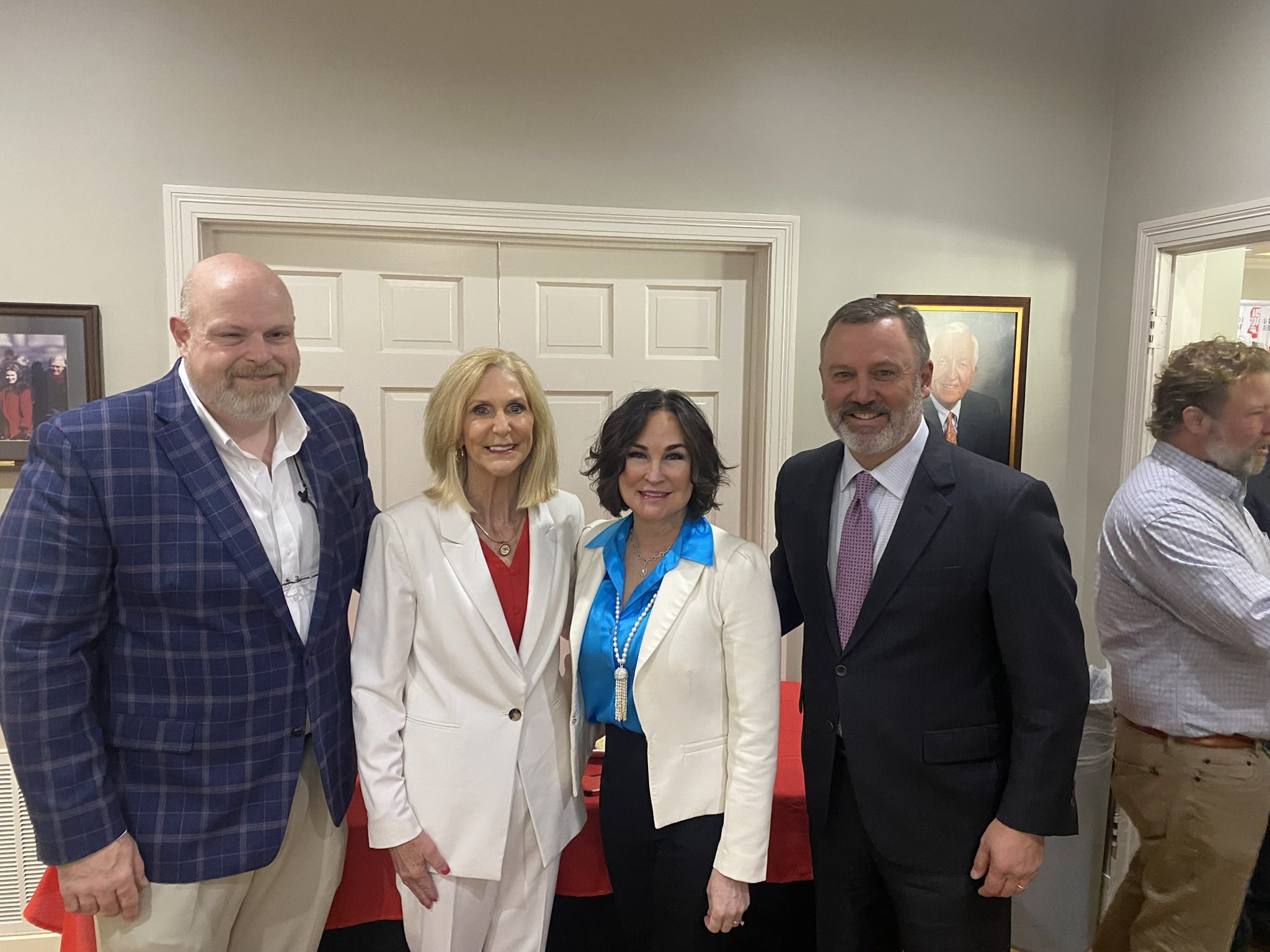 Jon Stevenson standing with the Speaker of the House, the Attorney General, and the National Committeewoman